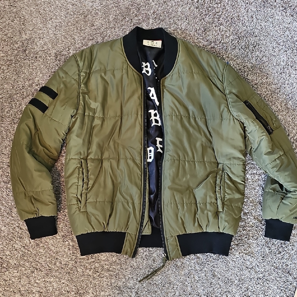 AWESOME SHOE PALACE X MONOPOLY Olive Green Bomber Jacket